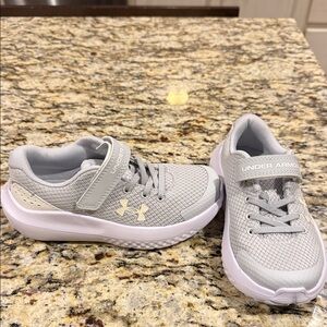 12T Under Armour Kids' Light Gray Sneakers